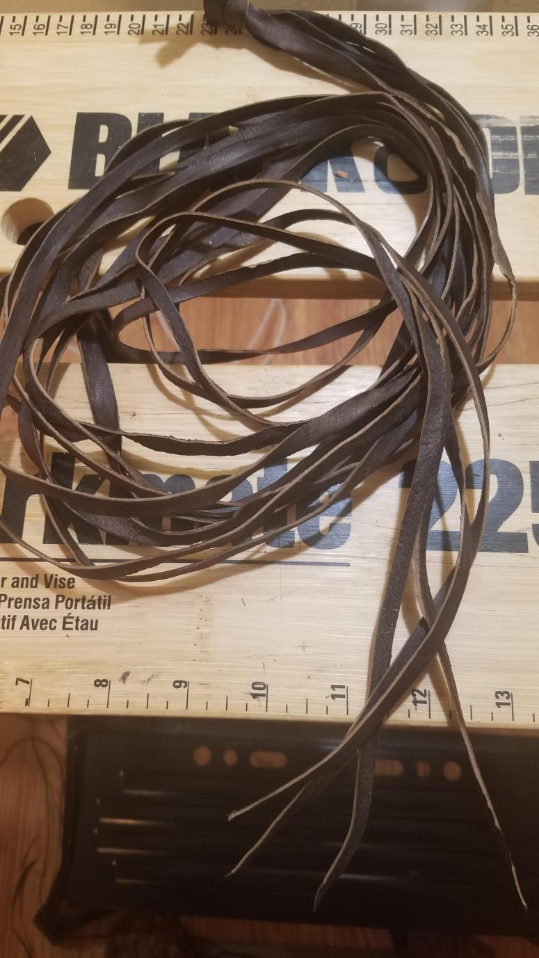 1st belly strands ready to plait