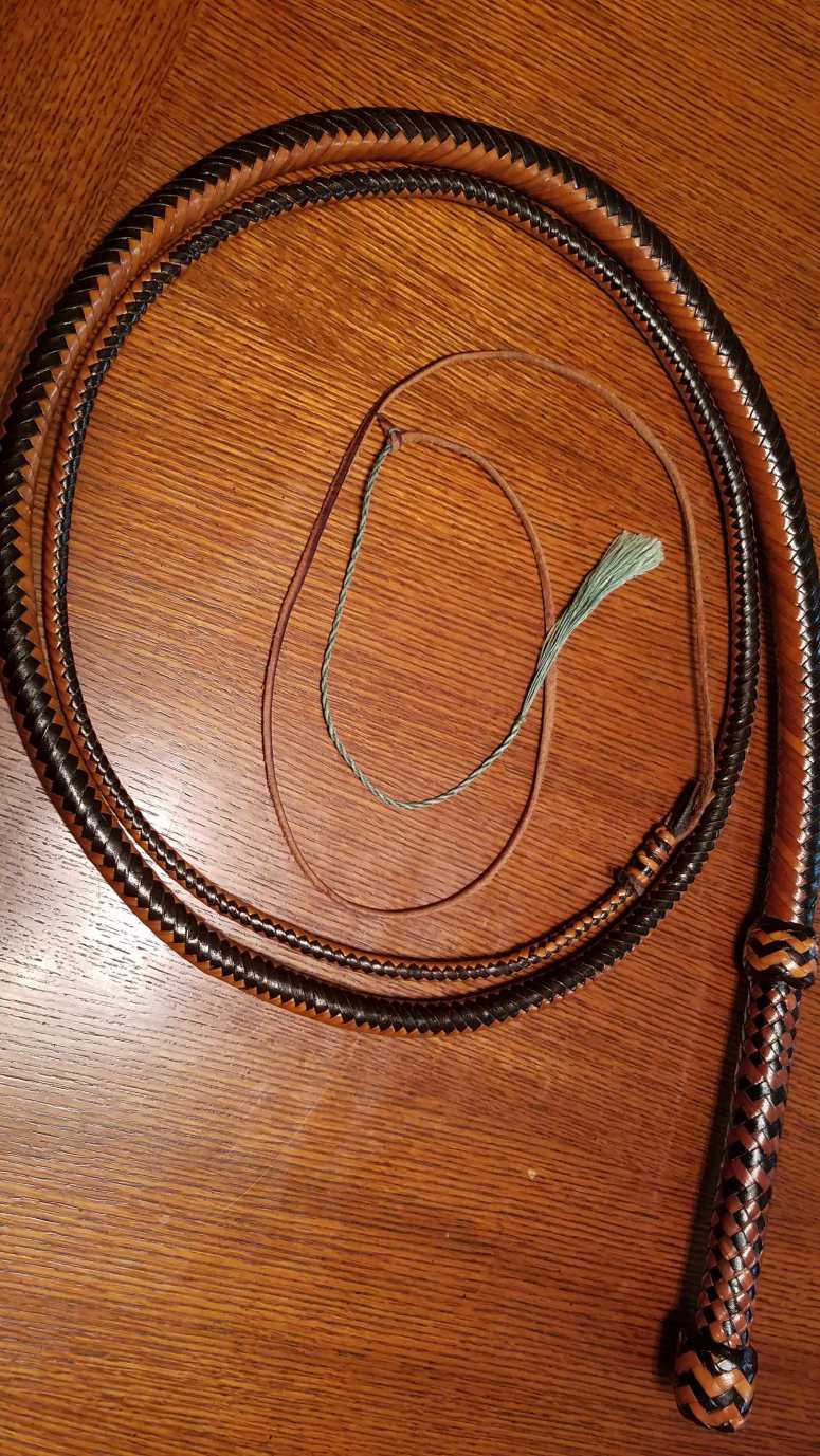 Finished 8 ft kangaroo hide bull whip - Imgur