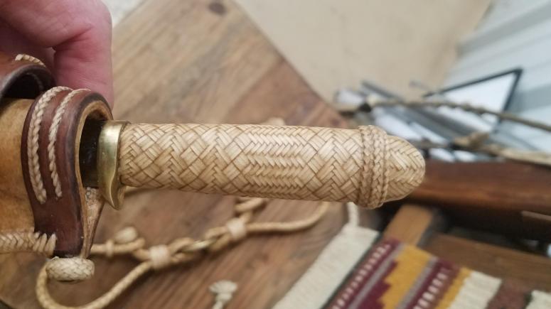 Knife handle and sheath by Billy Albin