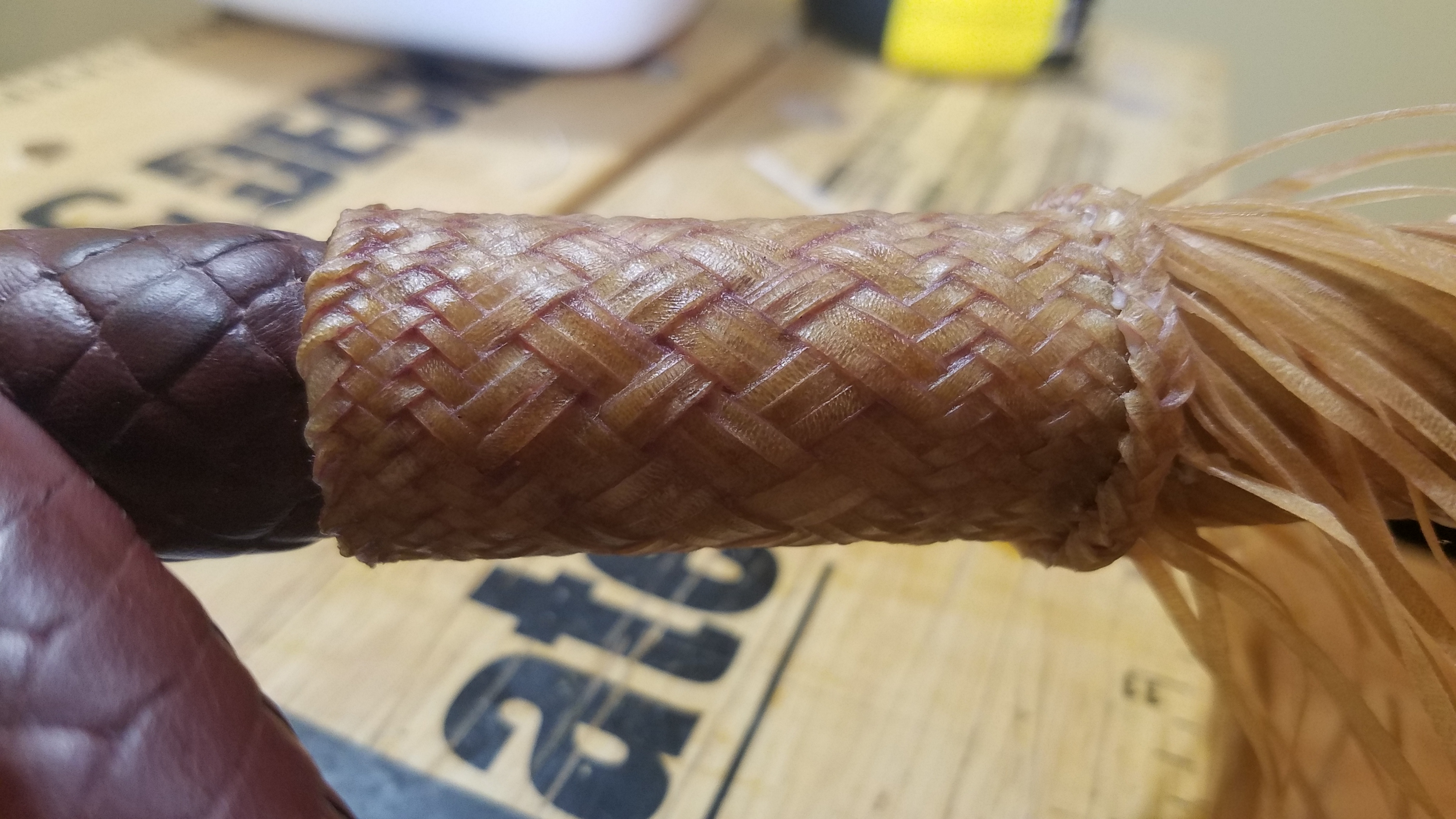 rawhide whip handle